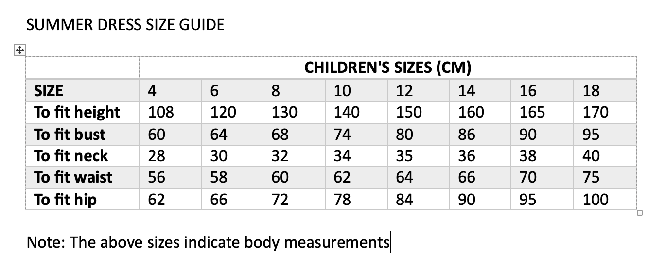 Summer Dress - Girls